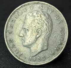 766 - Espanha 25 pesetas, 1980 - 81 dentro da estrela - comprar online