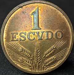 856 - Portugal 1 escudo, 1970 - Com brilho de cunho e linda pátina