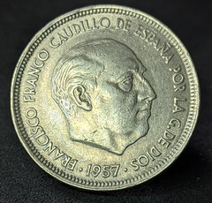 937 - Espanha 50 pesetas, 1957 - 58 dentro da estrela - comprar online