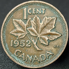 970 - Canadá 1 cêntimo, 1952