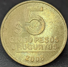 1116 - Uruguai 5 pesos, 2008