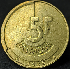 1288 - Bélgica 5 francos, 1986