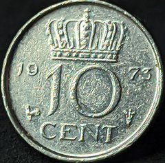 1342 - Holanda 10 cêntimos, 1973