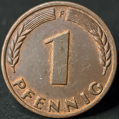 1440 - Alemanha 1 pfennig, 1950 F Stuttgart