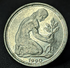 1444 - Alemanha 50 pfennig, 1990 - comprar online