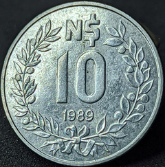 1485 - Uruguai 10 pesos novos, 1989