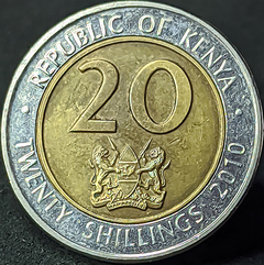 1562 - Quênia 20 shillings, 2010