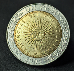 1564 - Argentina 1 peso, 2009 - Com brilho de cunho - comprar online