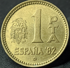 1611 - Espanha 1 peseta, 1980 - 81 dentro da estrela