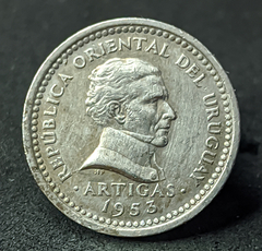 1647 - Uruguai 2 centésimos, 1953 - Cupro-Níquel, 2.5g, ø 17mm KM# 33 - comprar online