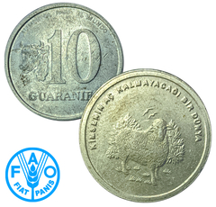 1724 - Duas moedas FAO - Paraguai e Turquia