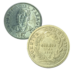 1724 - Duas moedas FAO - Paraguai e Turquia - comprar online