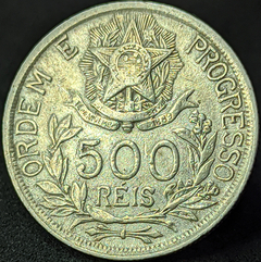 1939 - Brasil 500 reis, 1912 - Estrelas ligadas - Prata