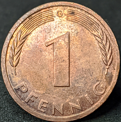 2124 - Alemanha 1 pfennig, 1991 G