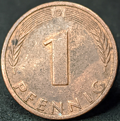 2126 - Alemanha 1 pfennig, 1980 G