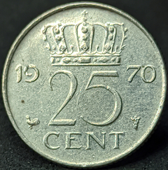 2152 - Países baixos - Holanda - 25 cêntimos, 1970