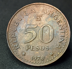 2190 - Argentina 50 pesos, 1978 - 200º aniversário - Nascimento de José de San Martín - Com linda pátina - comprar online