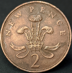 2222 - Reino Unido 2 pence novos, 1971
