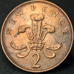 2224 - Reino Unido 2 pence novos, 1971