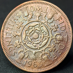 2233 - Reino Unido 2 shillings (florin), 1963 - Linda coloração