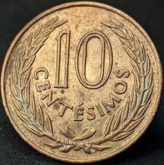 2246 - Uruguai 10 centésimos, 1960 - Com linda coloração
