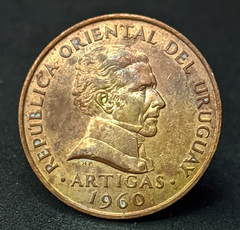 2246 - Uruguai 10 centésimos, 1960 - Com linda coloração - comprar online