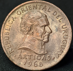 2251 - Uruguai 10 pesos, 1968 - Com linda coloração