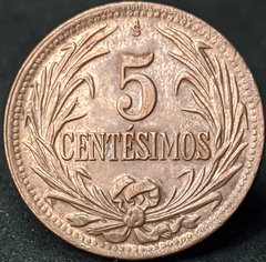 2292 - Uruguai 5 centésimos, 1951 - Com linda pátina