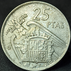 2295 - Espanha 25 pesetas, 1957 - 64 na estrela