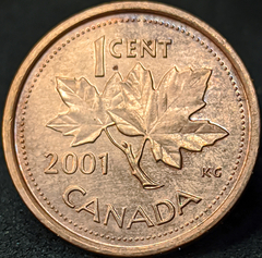 2335 - Canadá 1 cêntimo, 2001 - Com linda coloração