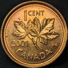 2336 - Canadá 1 cêntimo, 2001 - Com brilho de cunho