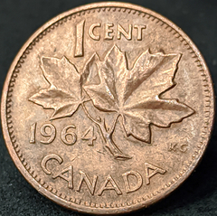 2339 - Canadá 1 cêntimo, 1964 - Com linda pátina