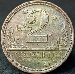 2367 - Brasil 2 cruzeiros, 1945 - Com linda pátina