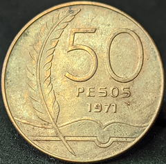 2423 - Uruguai 50 pesos, 1971 - 100º aniversário - Nascimento de José Enrique Rodó