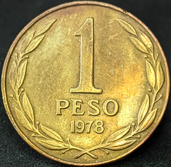 2463 - Chile 1 peso, 1978 - Com linda coloração