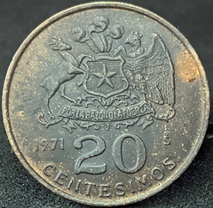 2516 - Chile 20 centésimos, 1971