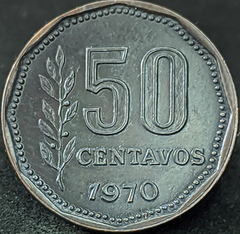 2526 - Argentina 50 centavos, 1970 - Com linda coloração