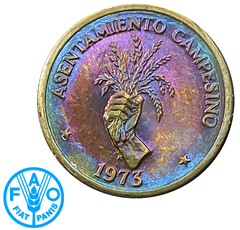 2581 - Panamá 2½ centésimos, 1973 - FAO - Assentamentos Rurais - Com lindíssima coloração e brilho de cunho