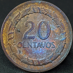 2582 - Colômbia 20 centavos, 1967 - Com linda coloração