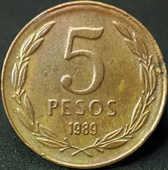 2587 - Chile 5 pesos, 1989