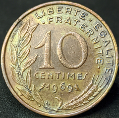 2592 - França 10 cêntimos, 1969