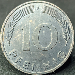 2613 - Alemanha 10 pfennig, 1985 F