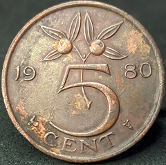 2614 - Holanda 5 cêntimos, 1980