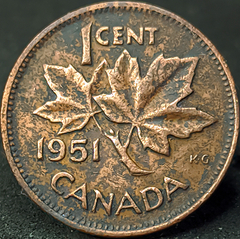 2626 - Canadá 1 cêntimo, 1951