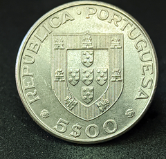 2786 - Portugal 5 escudos, 1977 - Centenário do Falecimento de Alexandre Herculano - Com brilha de cunho - comprar online