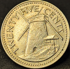 2811 - Barbados 25 cêntimos, 1973