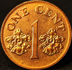 2844 - Singapura 1 cêntimo, 1992