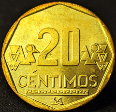 2861 - Peru 20 cêntimos, 2019 - Com brilho de cunho