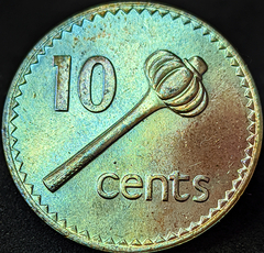 2873 - Fiji 10 cêntimos, 1986 - Com linda coloração