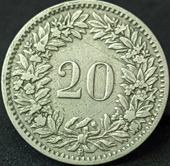 2892 - Suíça 20 rappen, 1883
